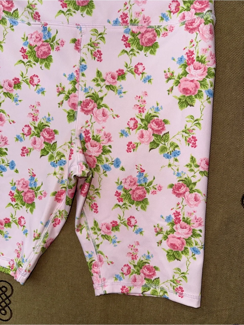 Polo Ralph Lauren Girls' Knee Length Leggings Shorts In Pink Floral Size L/G (12